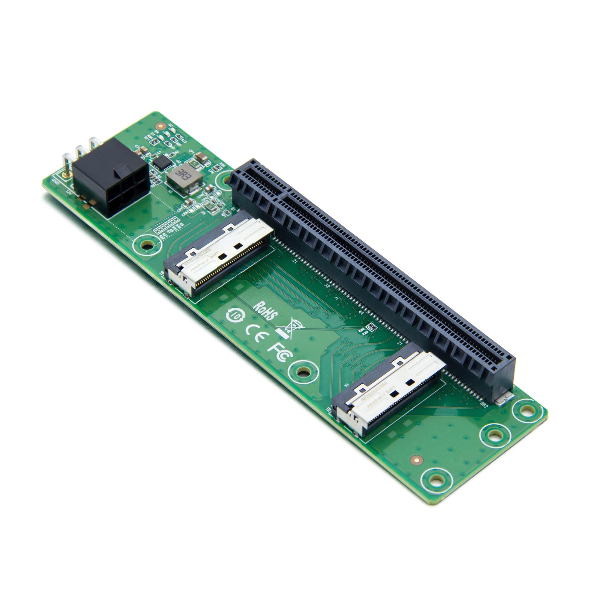 Amazon.co.jp: 10Gtek デュアル MCIO (74pin) 8i から PCIe x16 メス
